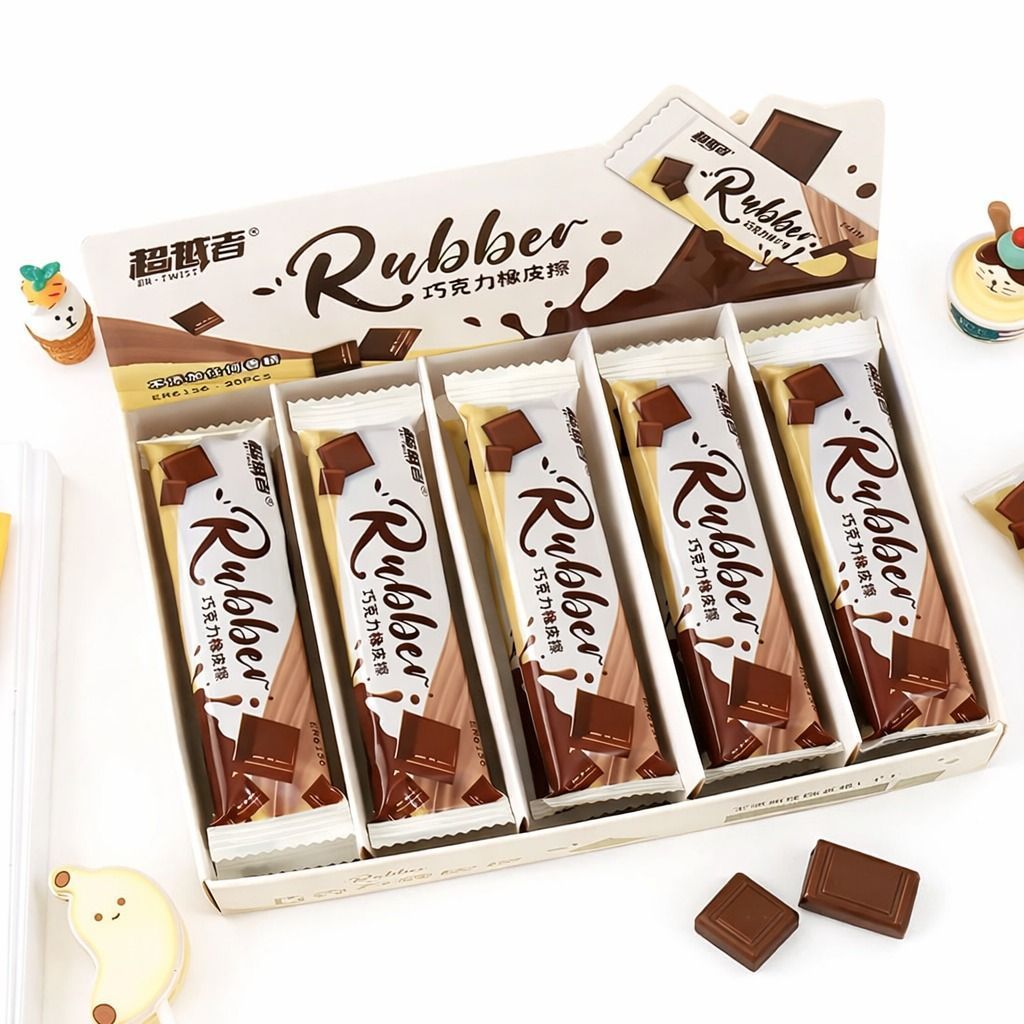 Chocolate Eraser, Rubber Candy Bar Design
