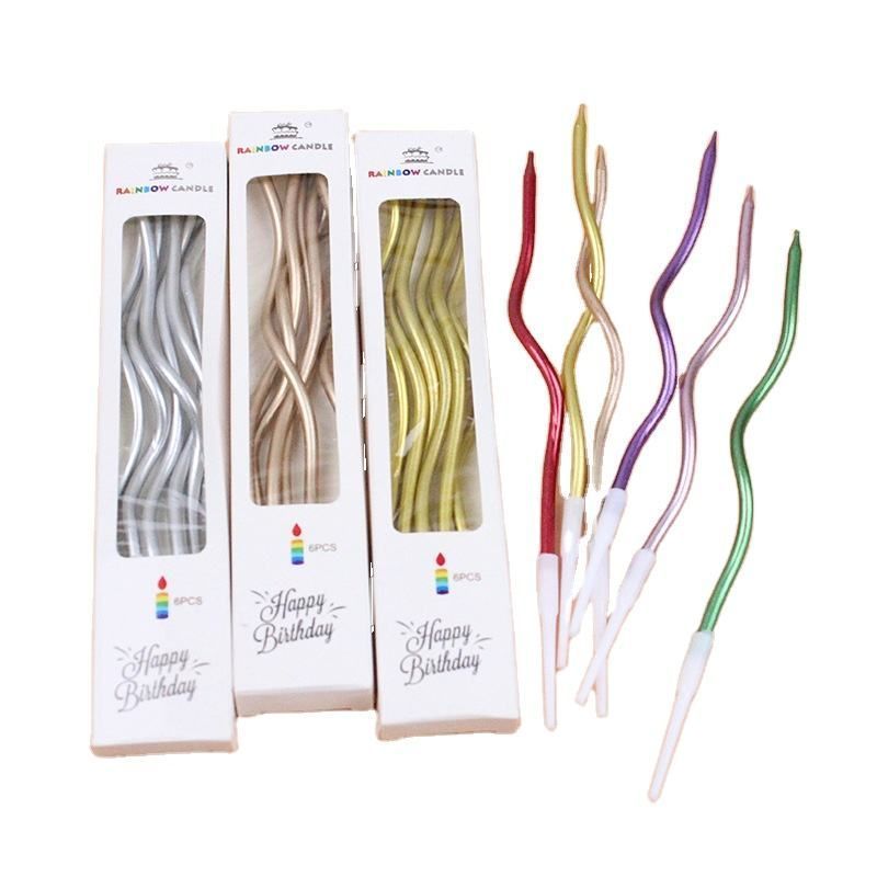 Rainbow candles