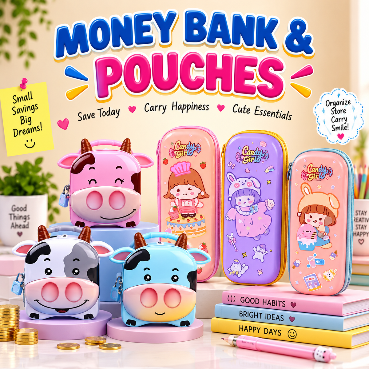 Money Bank & Pouch'S