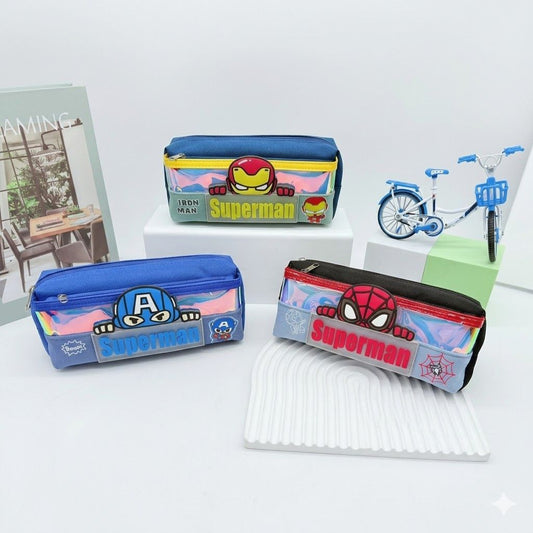Superman Theme Pencil Pouch  (Mix Color Or Character)