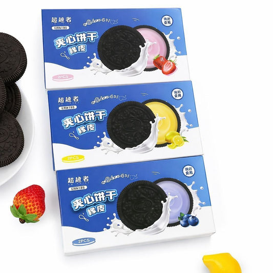 Oreo Shaped Sandwich Biscuits Eraser for Kids