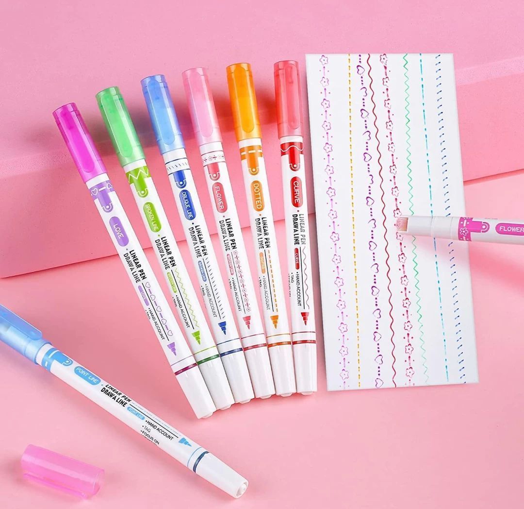 Linear Color Pen Big (Mix Colors & Designs)