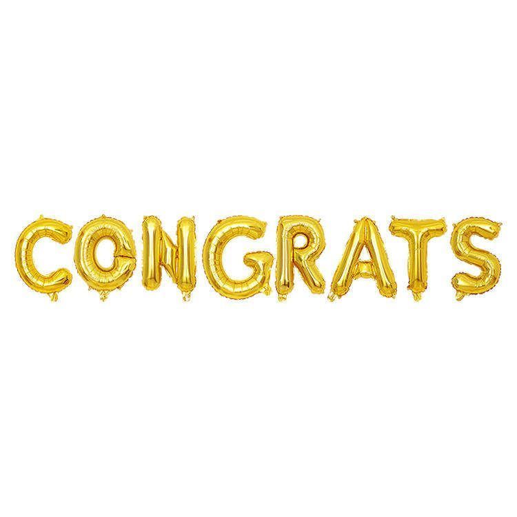 CONGRATS Foil Balloon Banner – Celebration Decoration