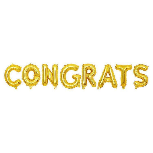 CONGRATS Foil Balloon Banner – Celebration Decoration