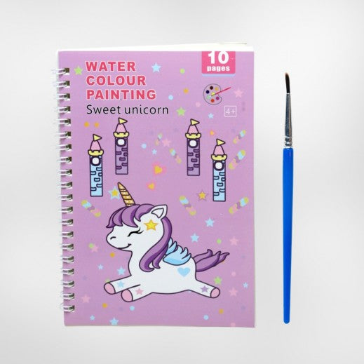 Watercolor Painting Books with 1 Brush (19 × 13 cm)
